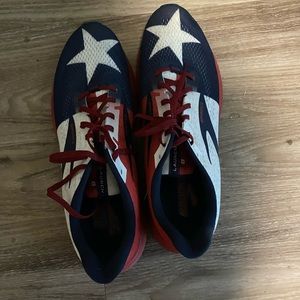 Brooks size 13 red white and blue